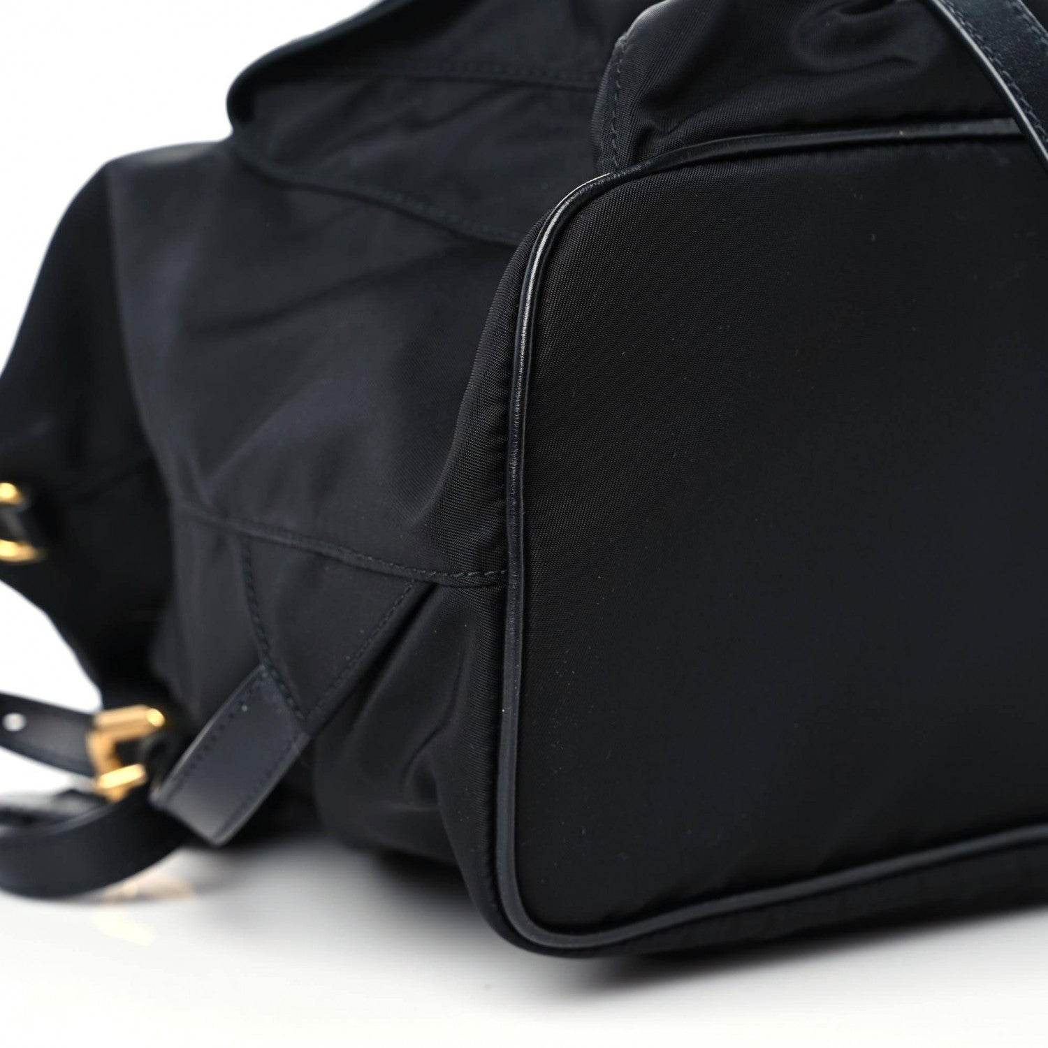 Prada Tessuto Nylon Soft Calfskin Backpack Black 5 of 9