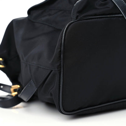 Prada Tessuto Nylon Soft Calfskin Backpack Black 5 of 9