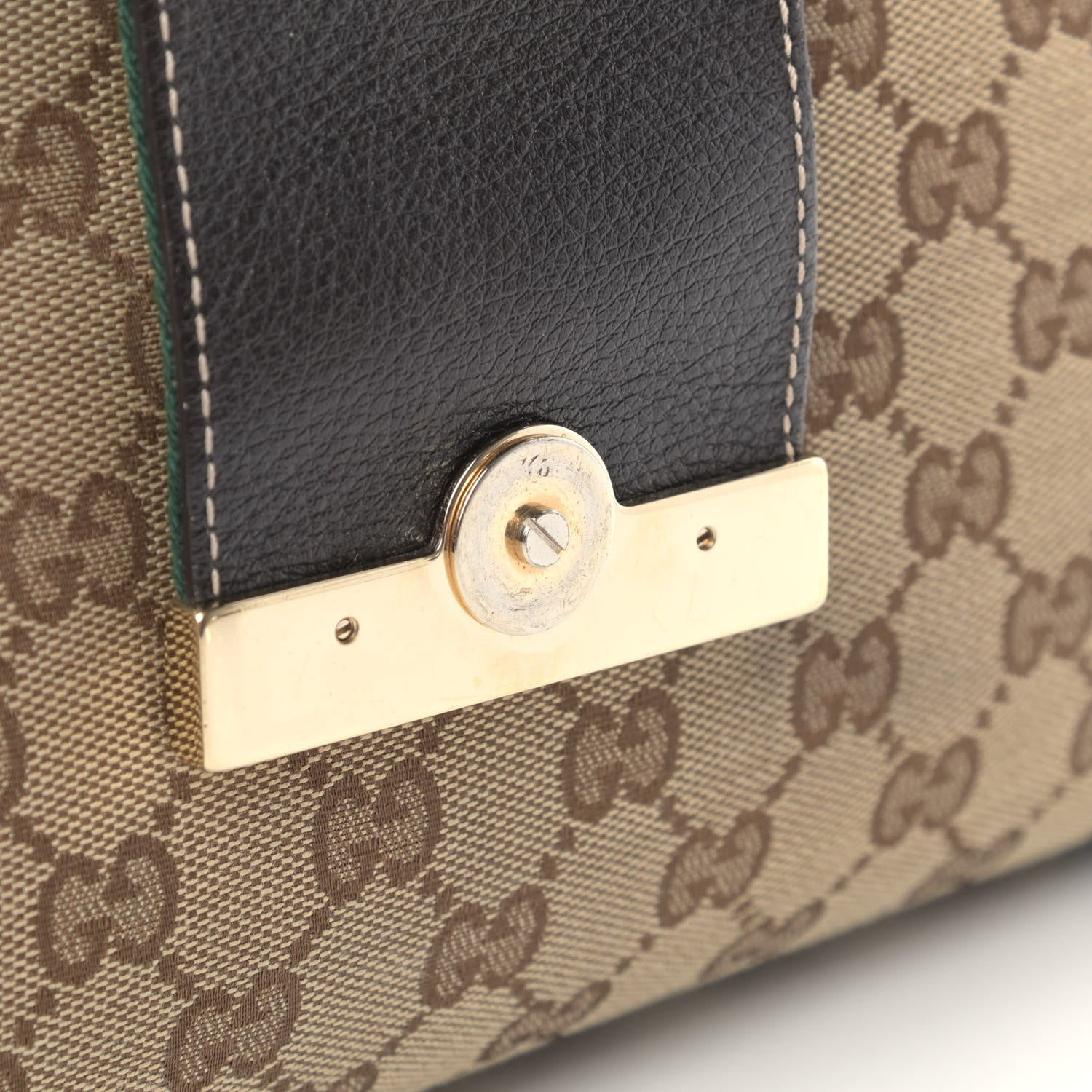 Gucci Monogram Medium New Ladies Web Tote Ebony 6 of 6