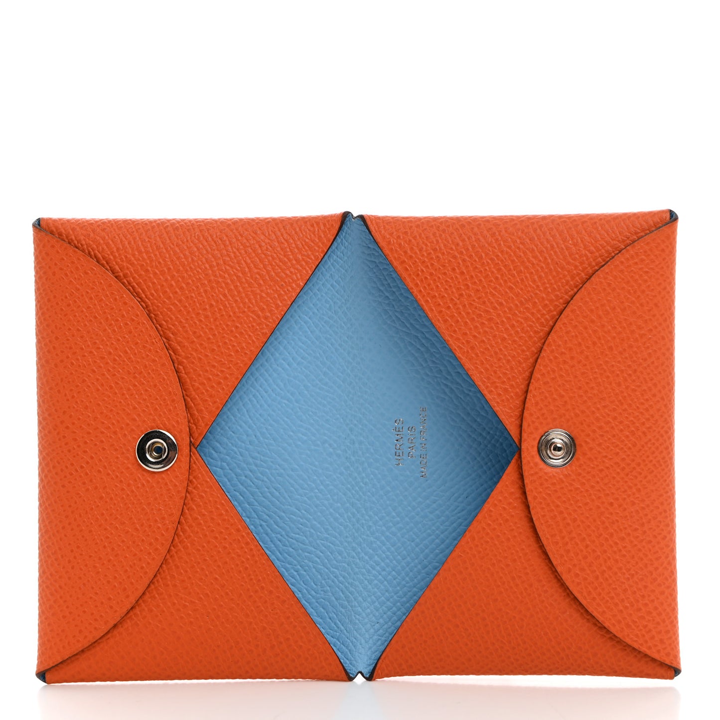 Epsom Verso Calvi Card Case Orange Celeste