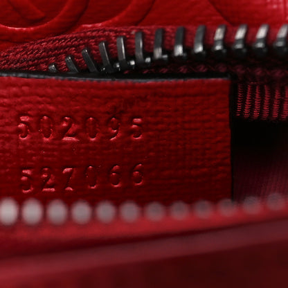 Gucci Calfskin Double G Embossed Childrens Belt Bag Red 7 of 10