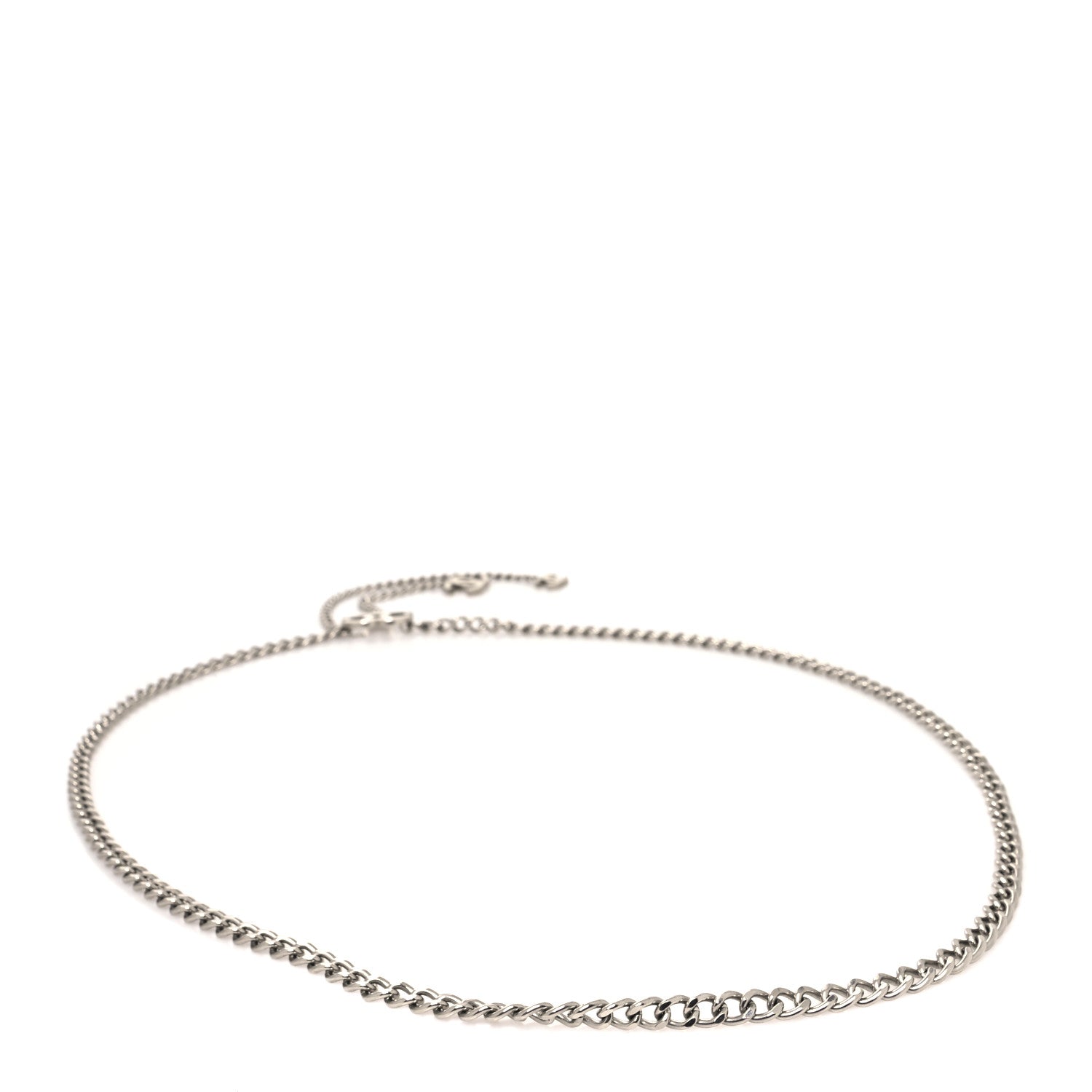 Chanel Enamel CC Ceinture Fantai Adjustable Belt Silver White 2 of 3