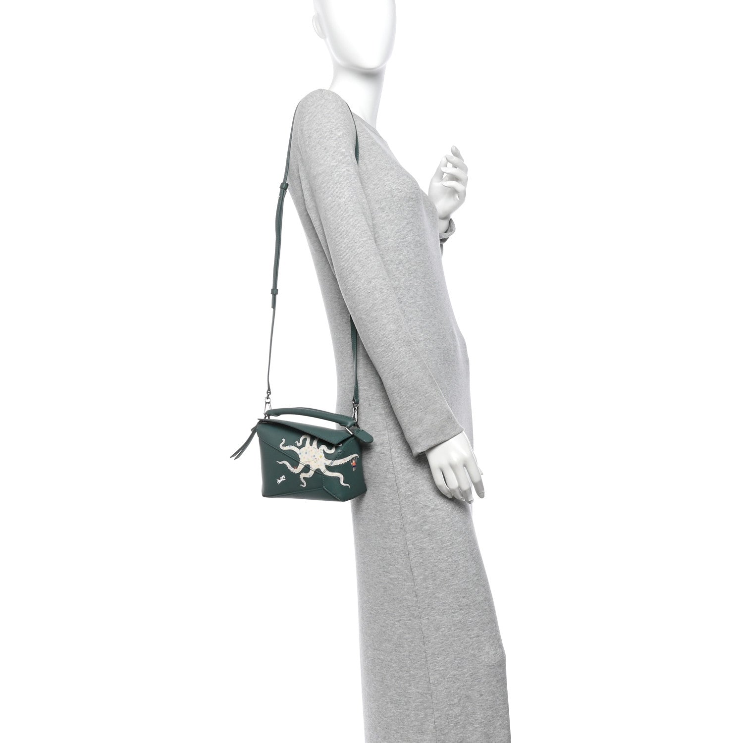 Loewe X SUNA FUJITA Shiny Calfskin Mini Octopus Puzzle Edge Bag Vetiver 2 of 11