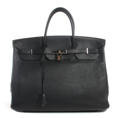 Hermes Taurillon Clemence Birkin 40 Black 1 of 9