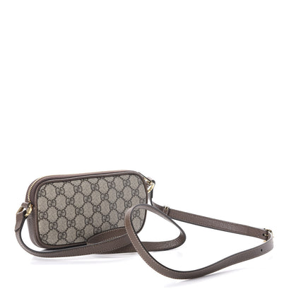 Gucci GG Supreme Monogram Web Mini Ophidia GG Bag Brown 3 of 9