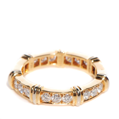 Cartier 18K Yellow White Gold Diamond Contessa Band Ring 51 5.75 1 of 6
