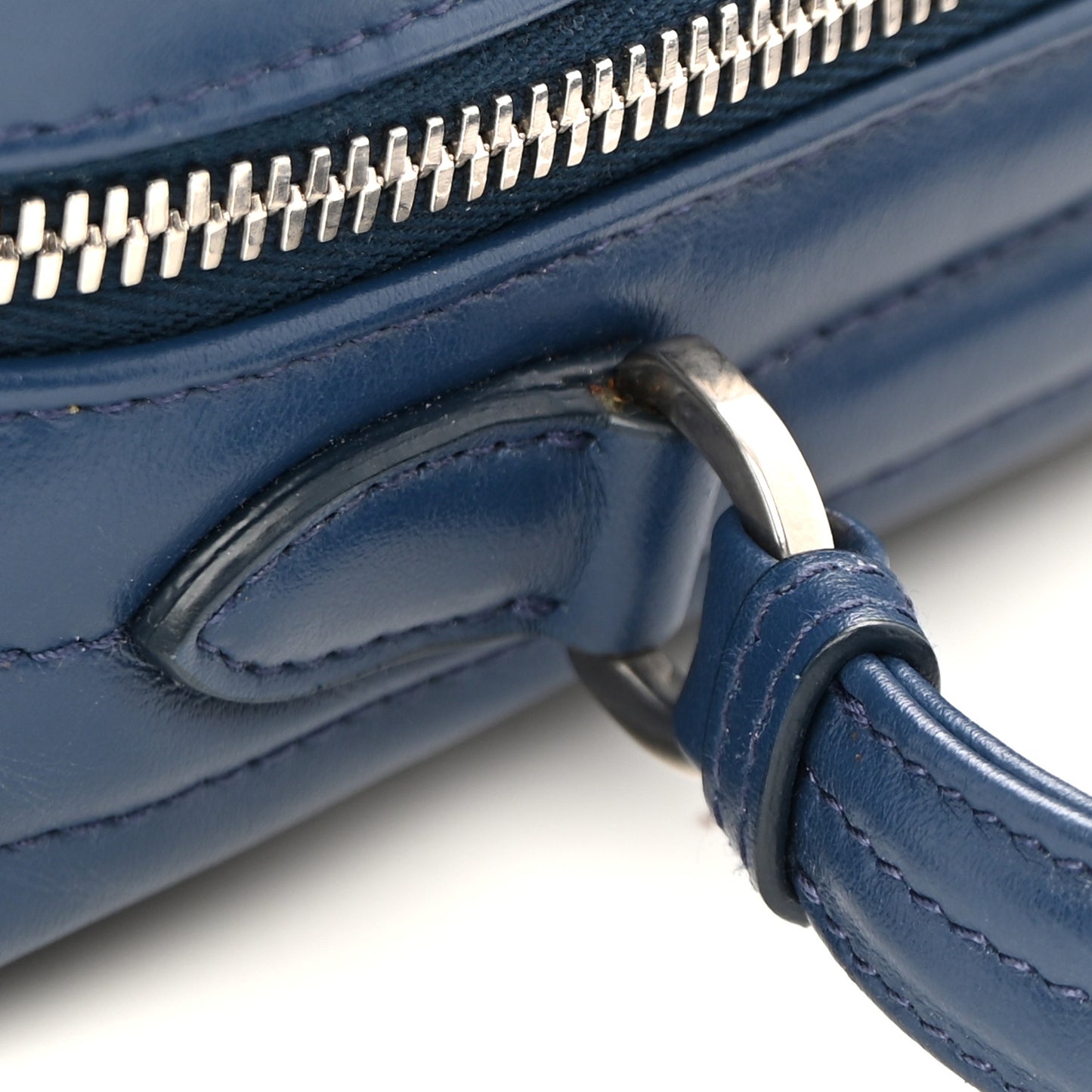 Soft Calfskin Impunture Diagramme Camera Bag Bluette