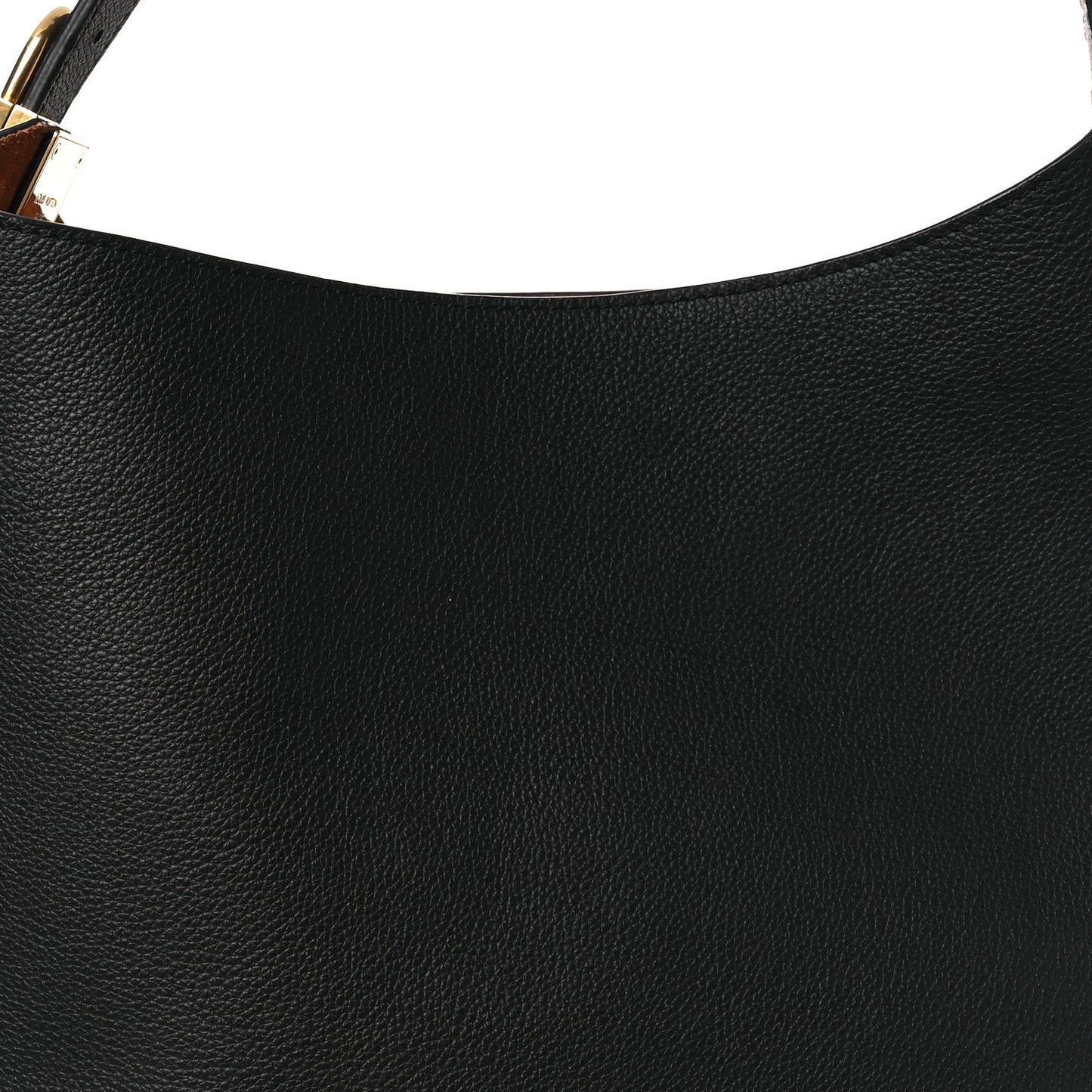 Grained Calfskin Low Key Hobo MM Black