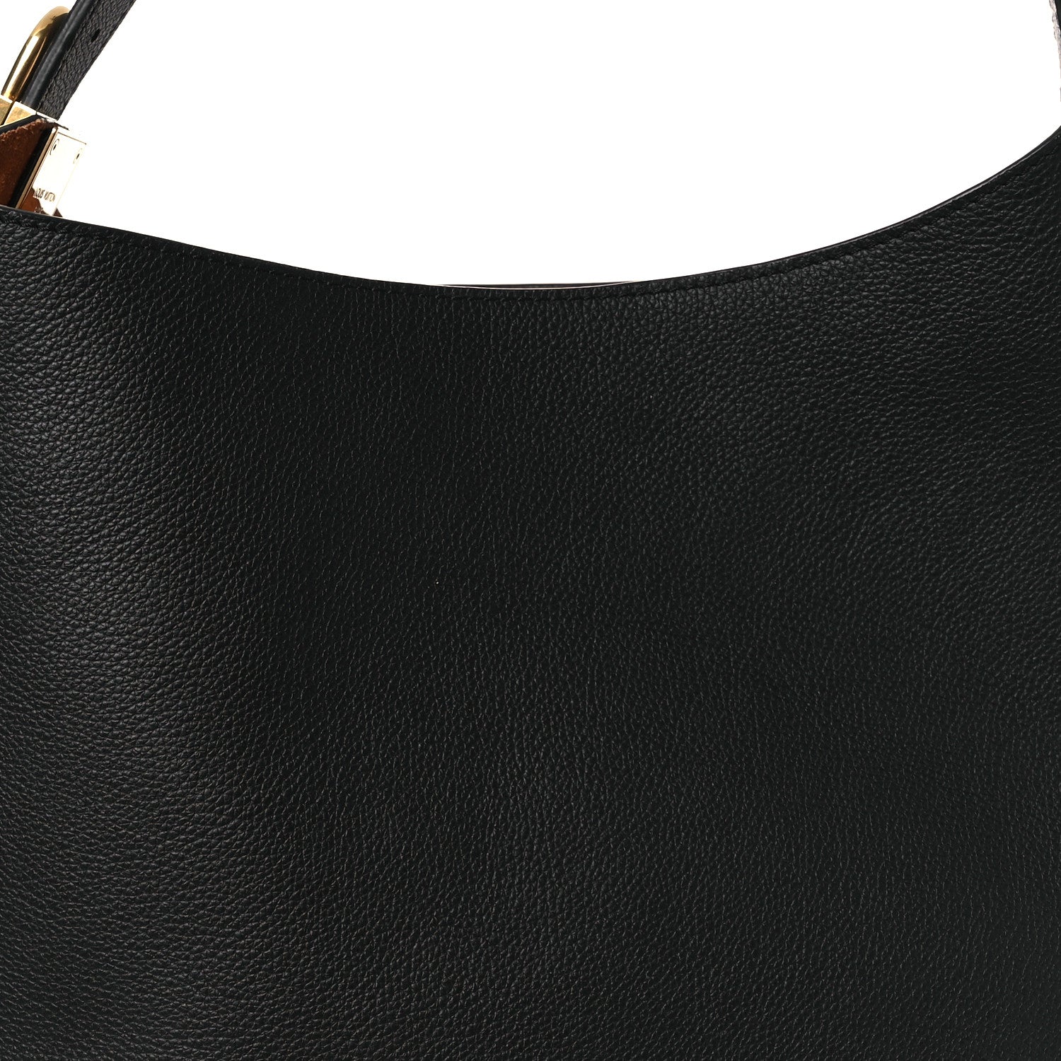Louis Vuitton Grained Calfskin Low Key Hobo MM Black 8 of 10