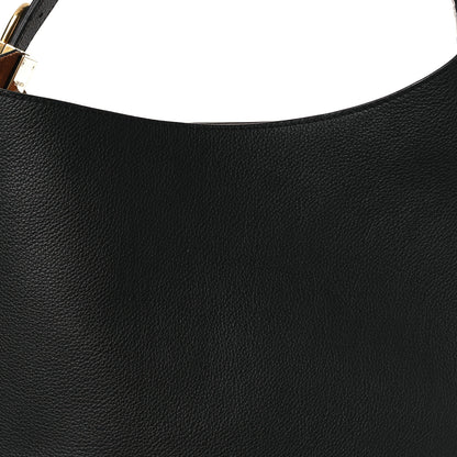 Louis Vuitton Grained Calfskin Low Key Hobo MM Black 8 of 10