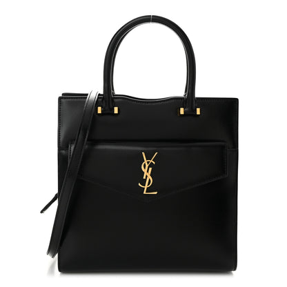 Saint Laurent Shiny Calfskin Small Uptown Tote Black 1 of 11