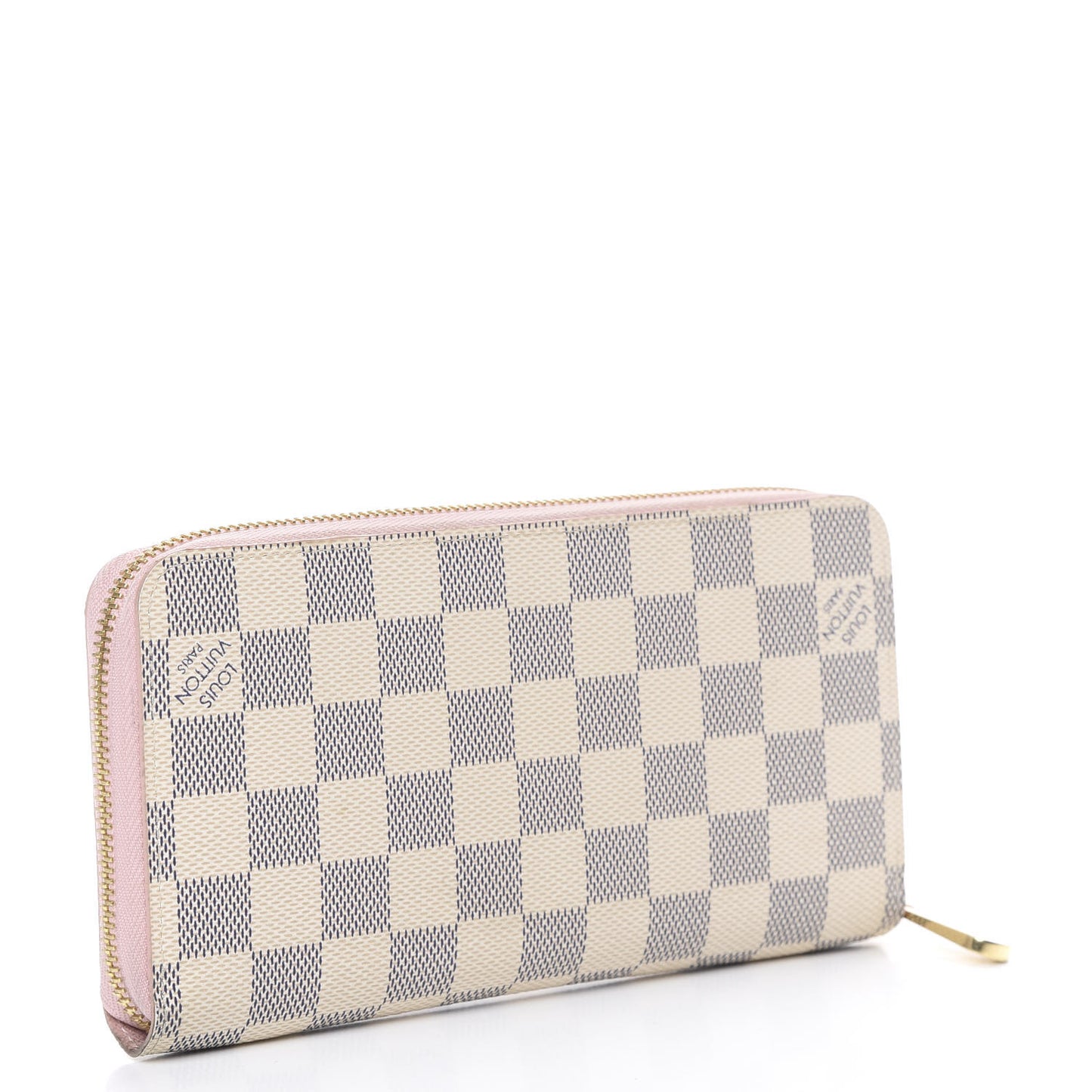 Damier Azur Zippy Wallet Rose Ballerine