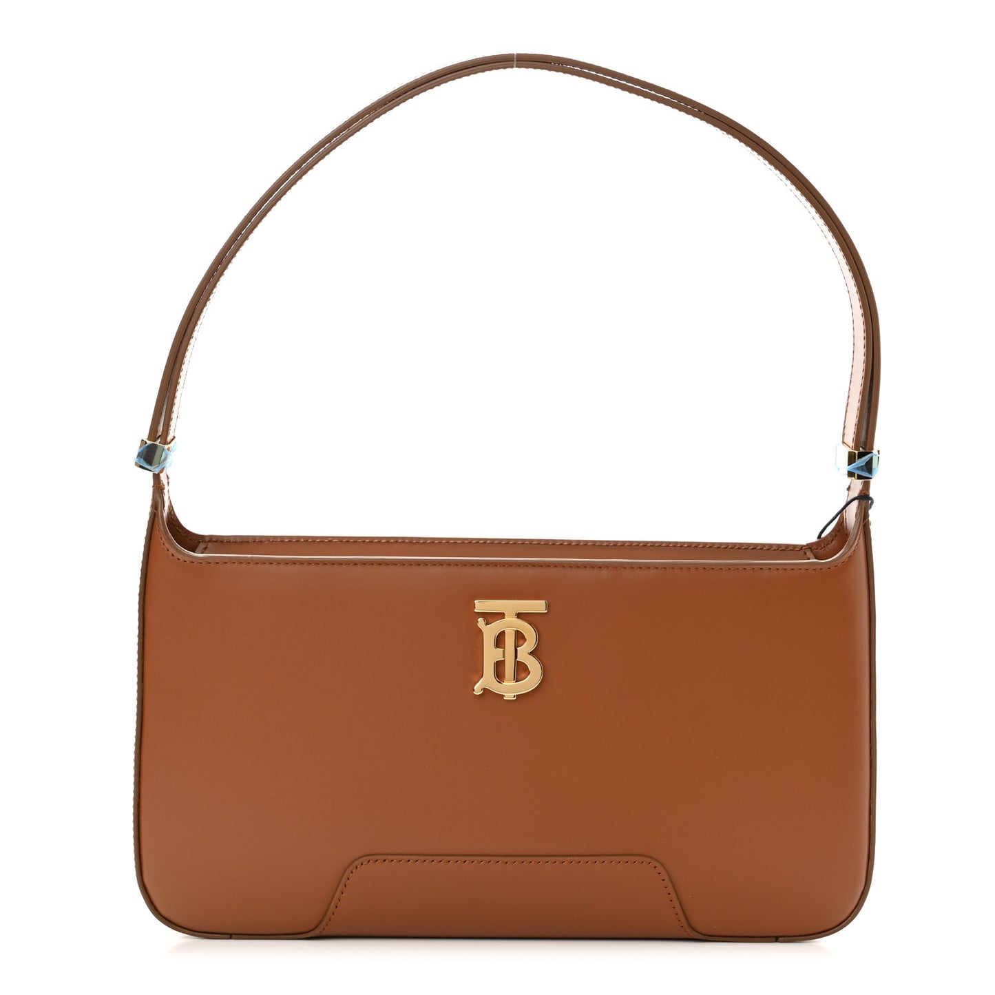 Smooth Calfskin TB Shoulder Bag Warm Tan