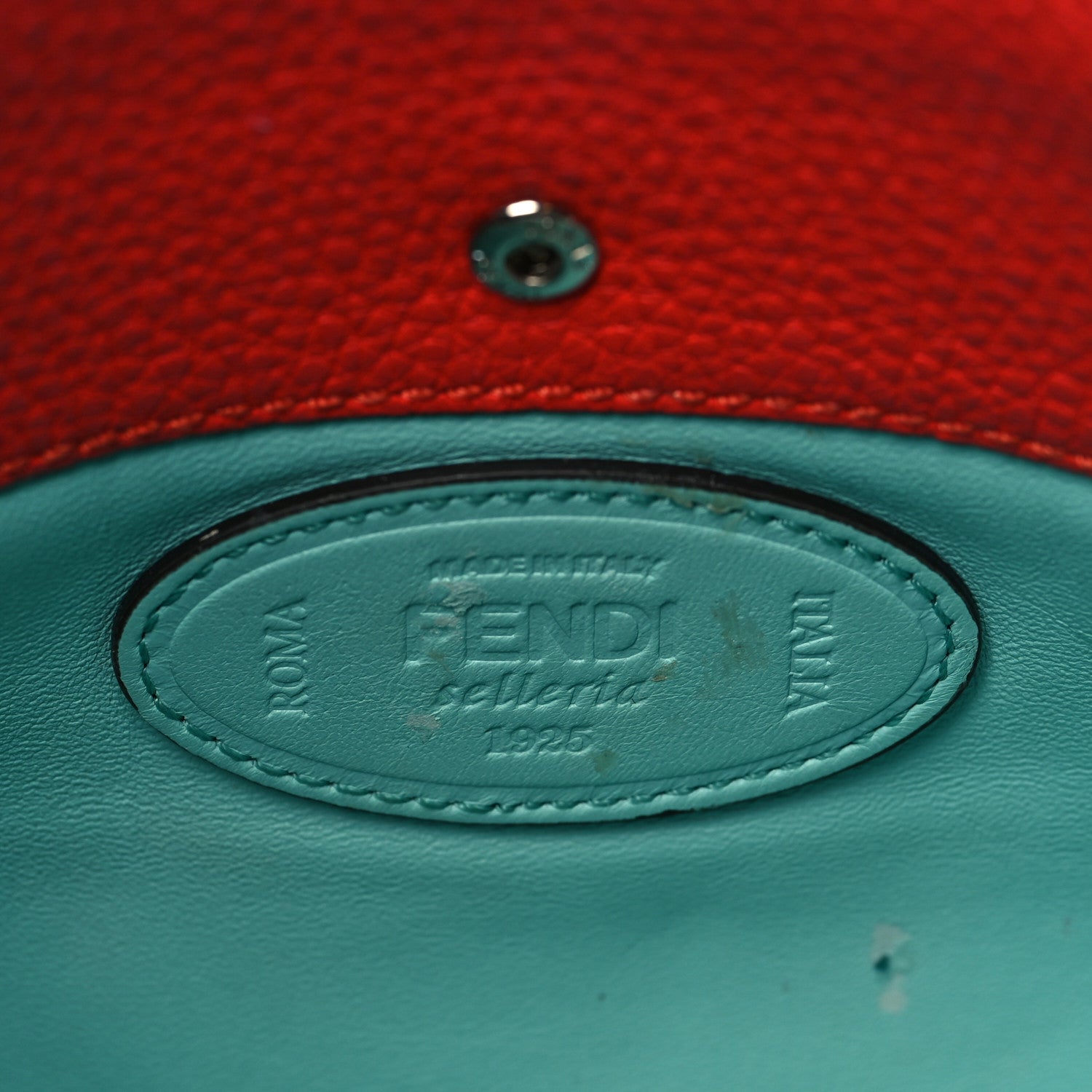Fendi Cuoio Romano Selleria Large Baguette Papavero 6 of 13