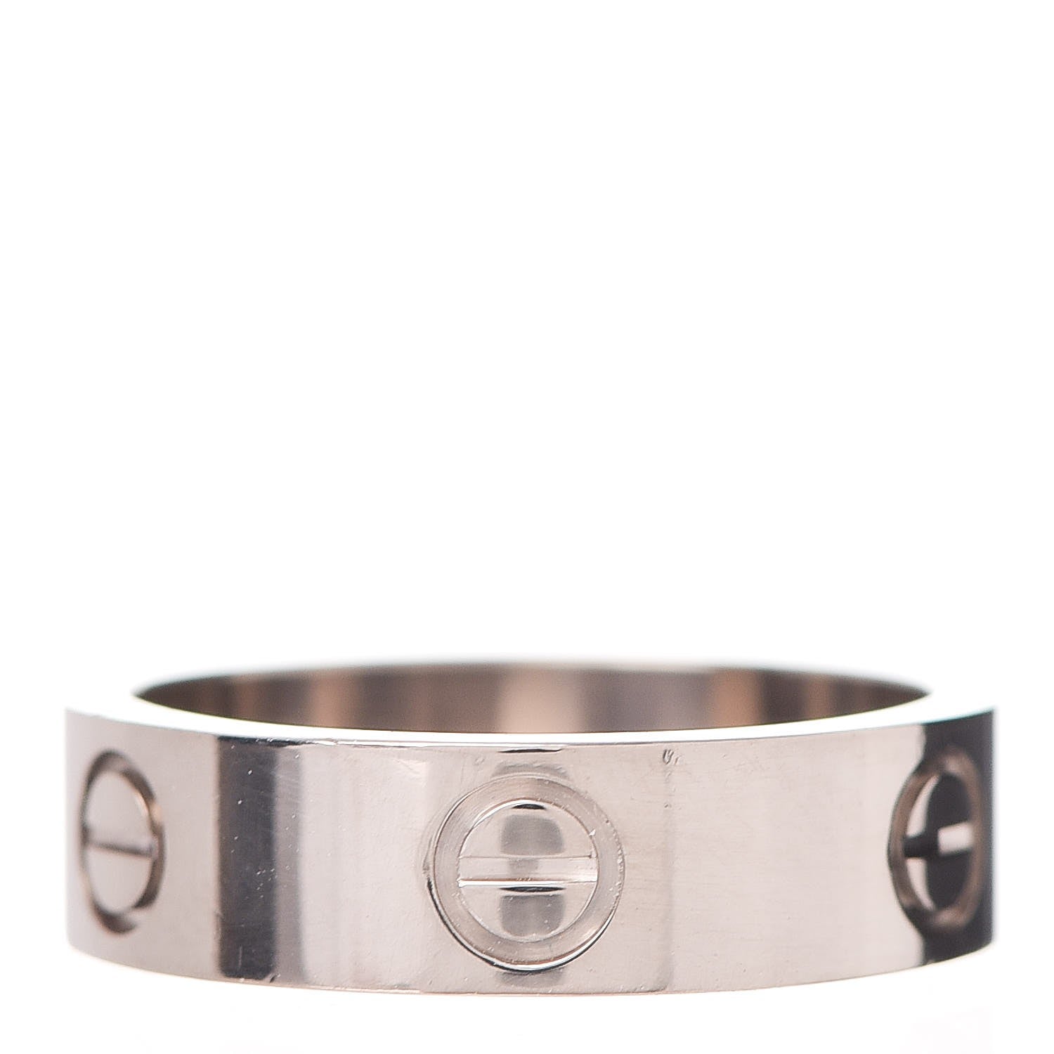 Cartier 18K White Gold 5.5mm LOVE Ring 55 7.25 1 of 4