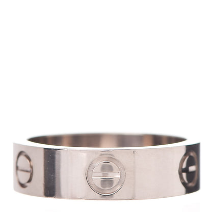 Cartier 18K White Gold 5.5mm LOVE Ring 55 7.25 1 of 4