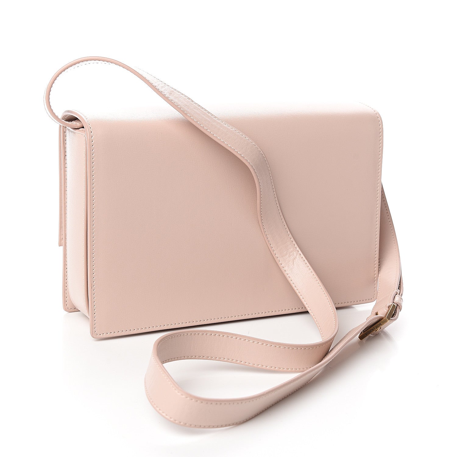 Saint Laurent Smooth Calfskin Suede Medium Bellechasse Bag Marble Pink 2 of 9