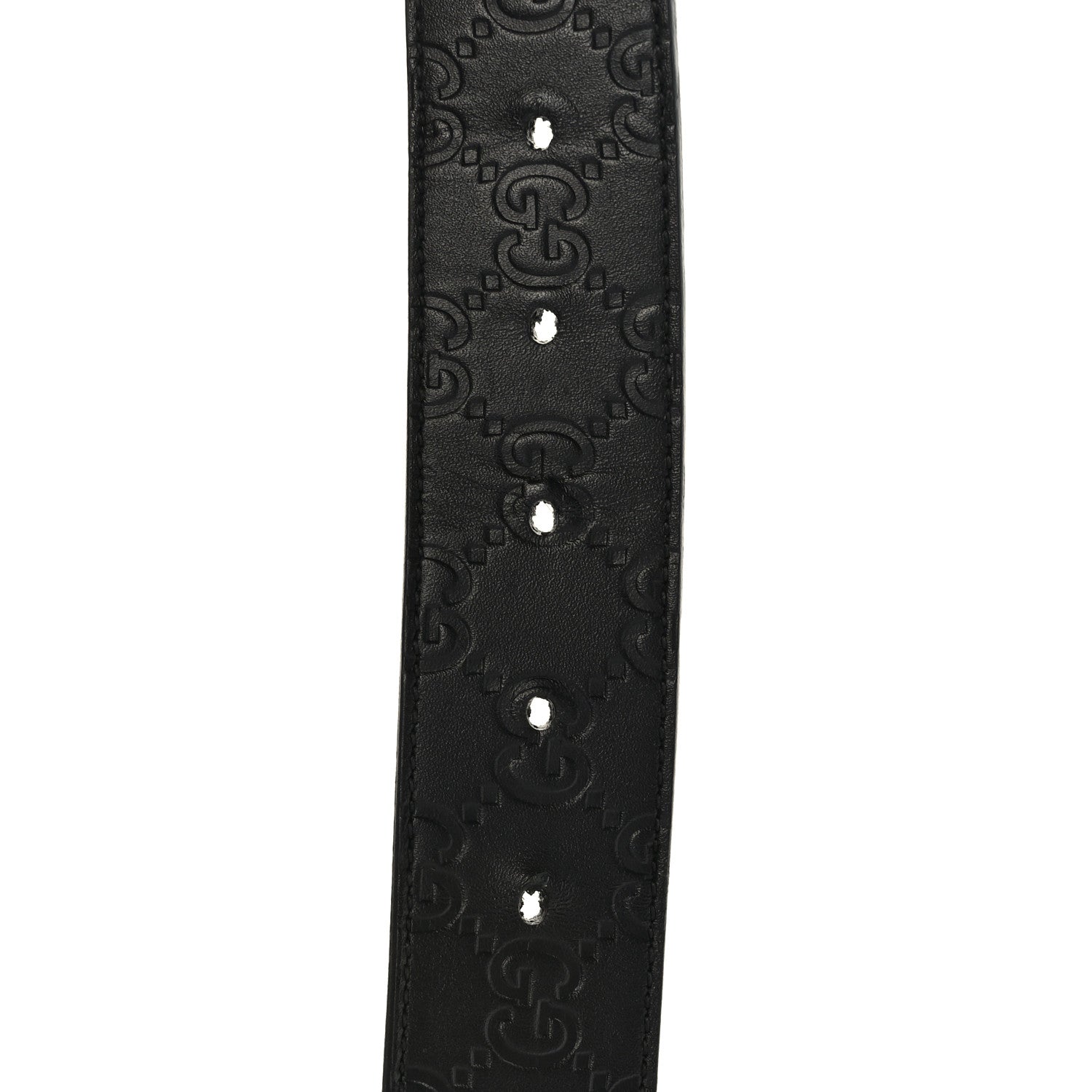 Gucci Guccissima Signature Interlocking G Reversible 37mm Belt 95 38 Black Cocoa 5 of 7