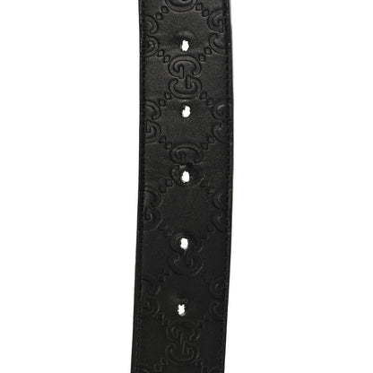 Gucci Guccissima Signature Interlocking G Reversible 37mm Belt 95 38 Black Cocoa 5 of 7