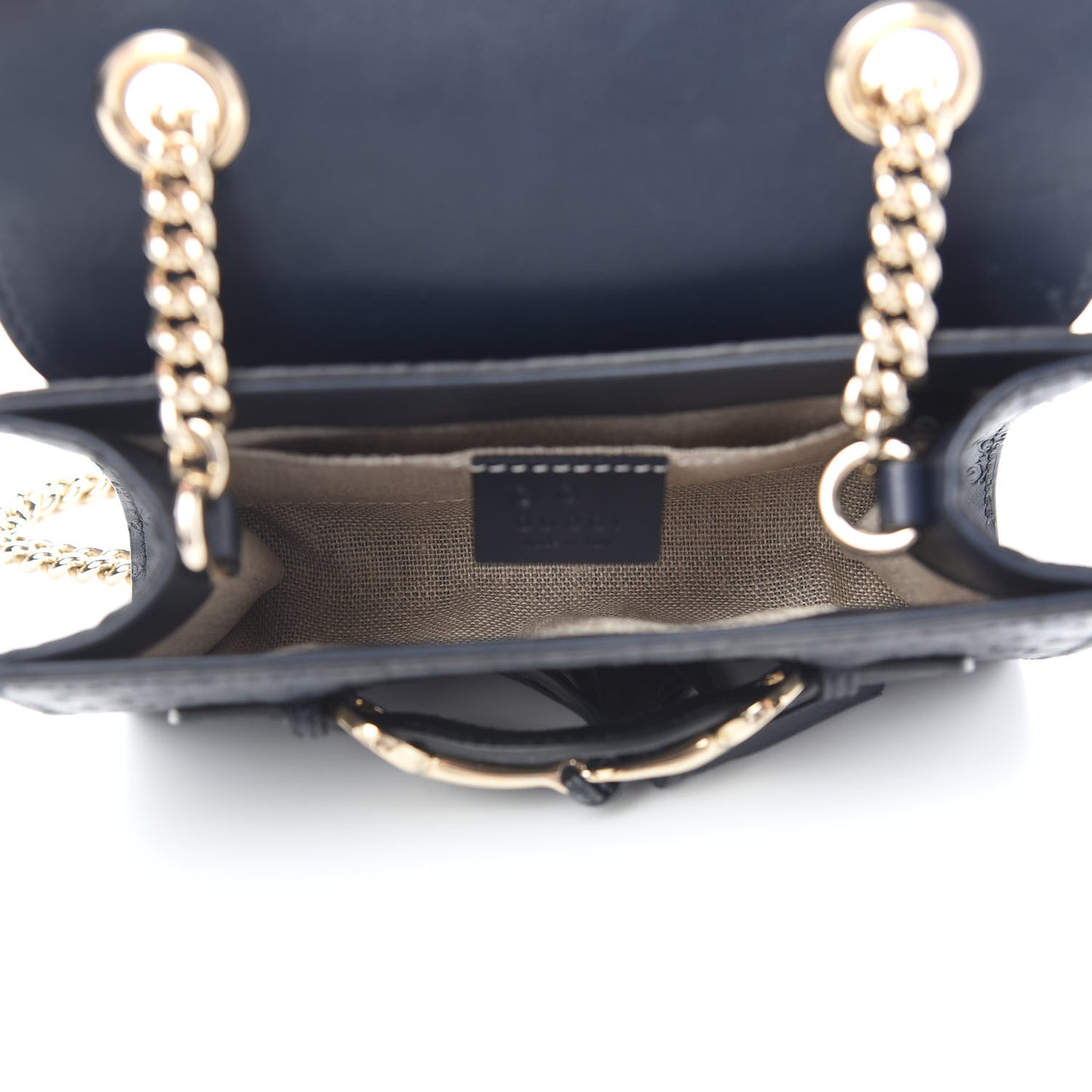 Microguccissima Mini Emily Chain Shoulder Bag Blue