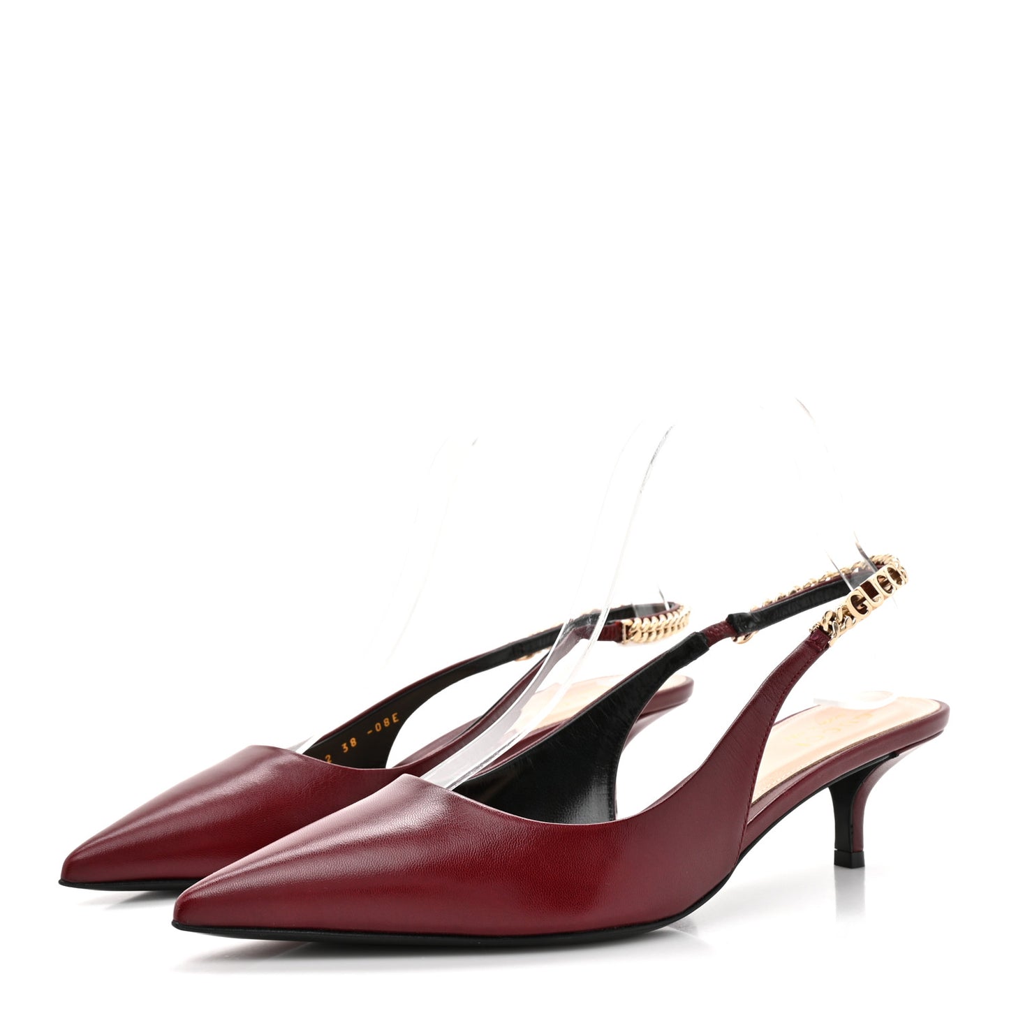 Malaga Kid Nappa Charlotte Signoria 35mm Slingback Pumps 38 Rosso Ancora