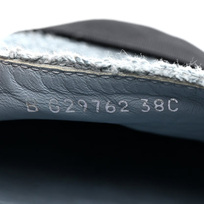 Chanel Fabric Grosgrain CC Espadrilles 38 Blue Light Gray Black 8 of 8