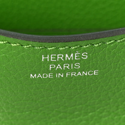 Hermes Evercolor Bi-Color Constance Slim Wallet Vert Yucca Mauve Pale 7 of 11