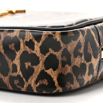 Saint Laurent Calfskin Heart Leopard Print Monogram Mini Lou Camera Bag Toffee 10 of 10