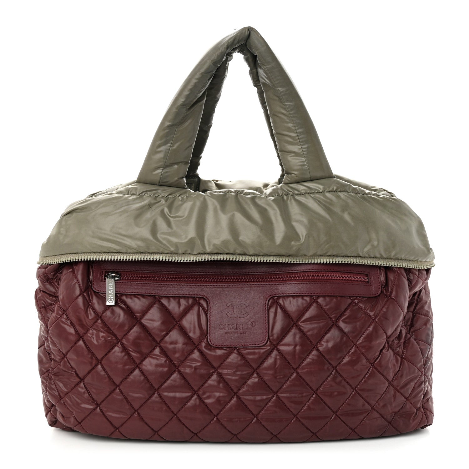 Chanel Nylon Quilted Small Coco Cocoon Reversible Tote Gray 3 of 23