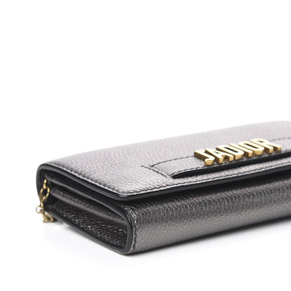 Christian Dior Metallic J'adior Croisiere Chain Wallet Dark Silver 11 of 14