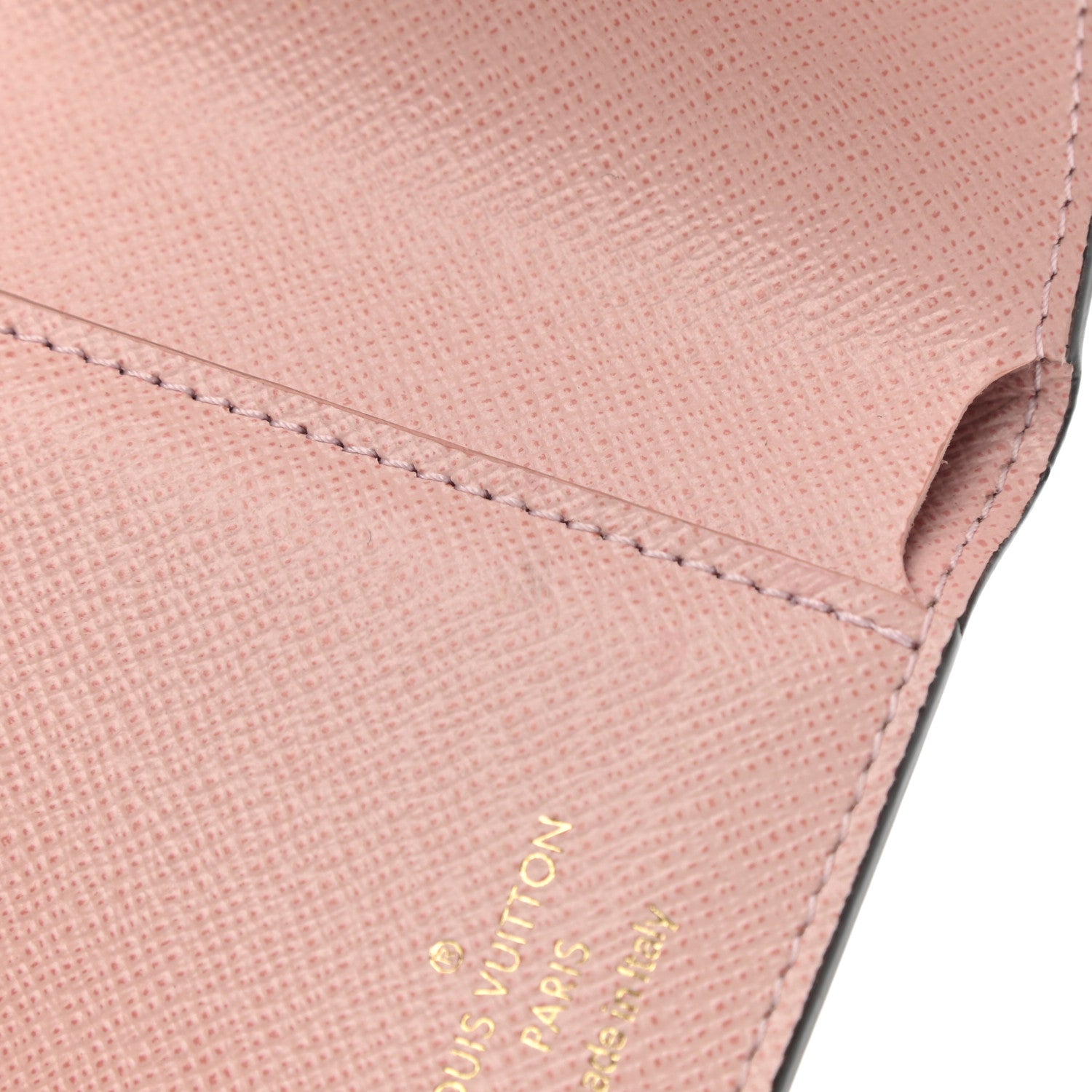 Louis Vuitton Damier Ebene Victorine Wallet Rose Ballerine 7 of 7