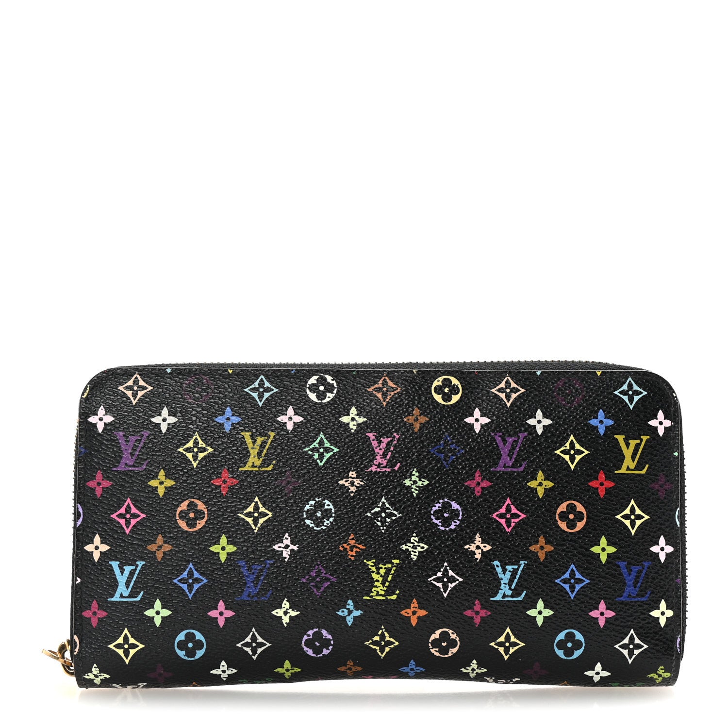 Louis Vuitton Monogram Multicolor Zippy Wallet Black Violet 1 of 7