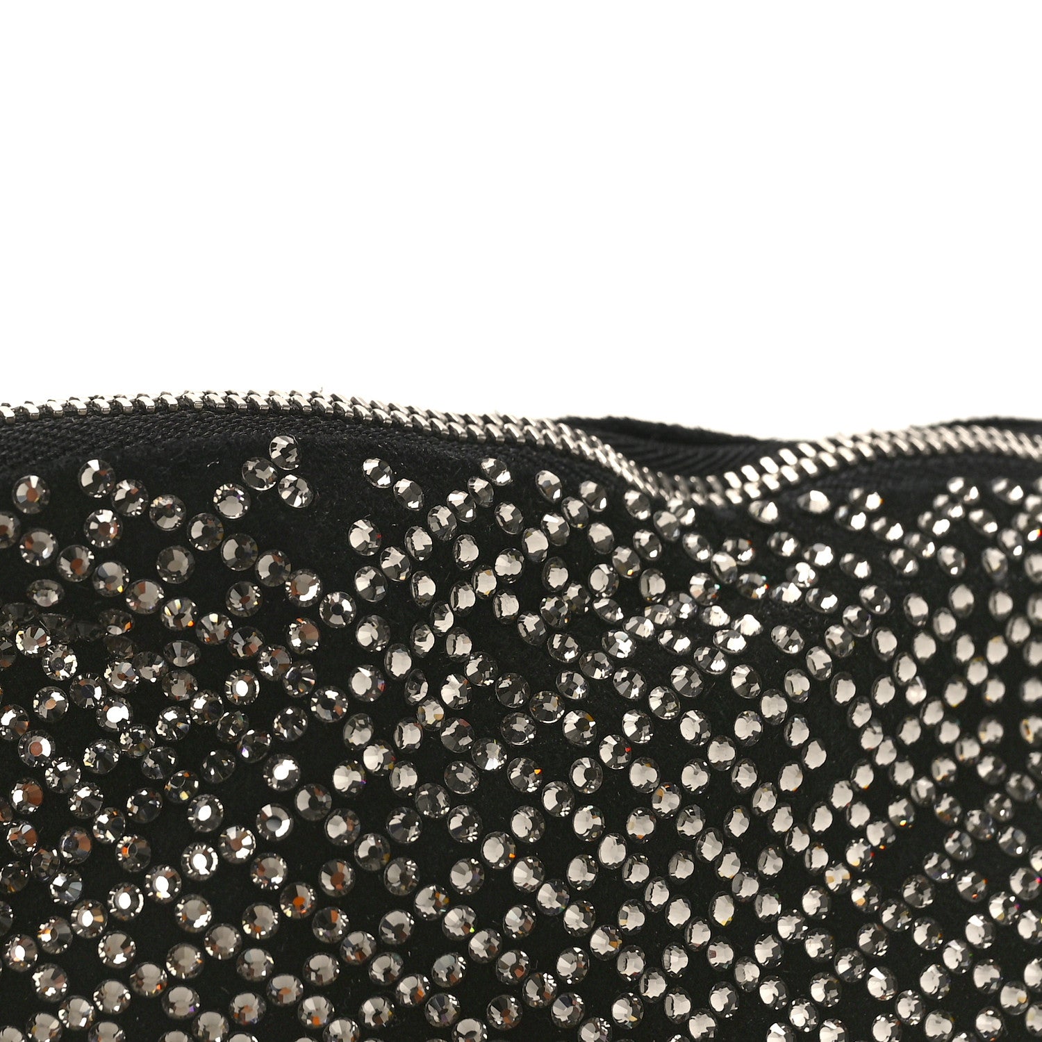 Jimmy Choo Suede Crystal Callie Tassel Shoulder Bag Silver 9 of 10