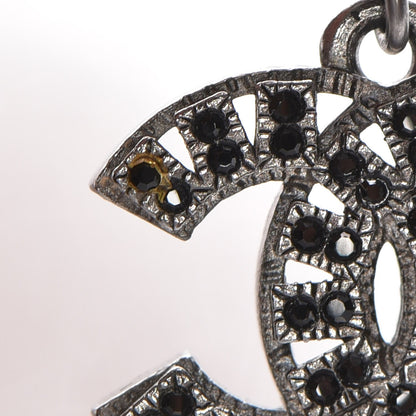 Chanel Crystal CC Drop Earrings Ruthenium 5 of 6