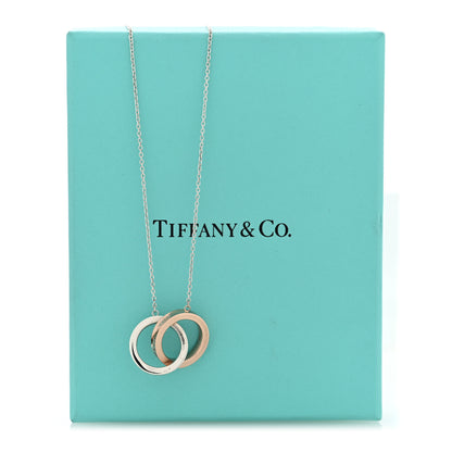 Tiffany Sterling Silver Rubedo 1837 Interlocking Circles Pendant Necklace 5 of 5