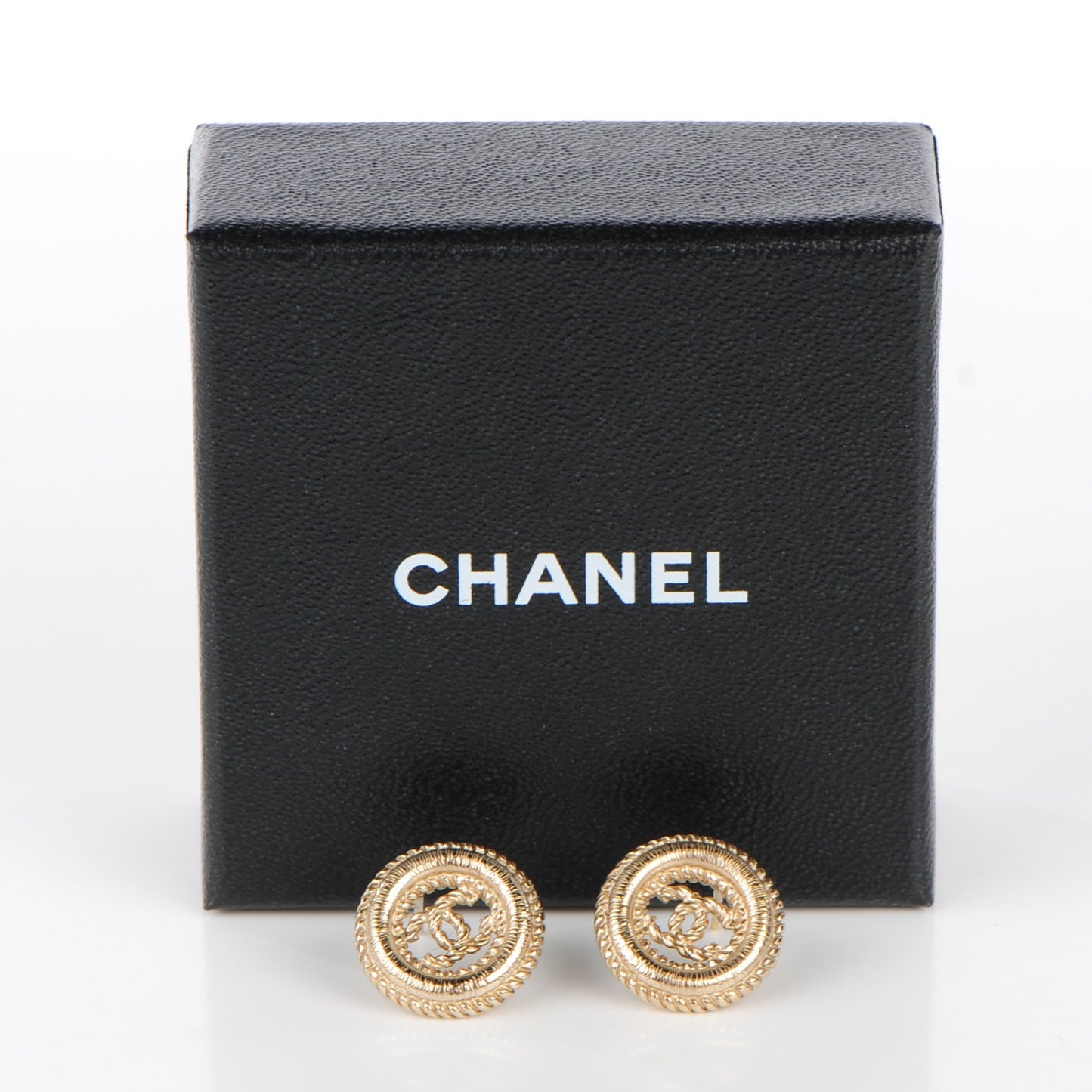 Twisted CC Earrings Light Gold