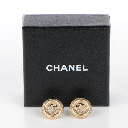 Chanel Twisted CC Earrings Light Gold 5 of 5