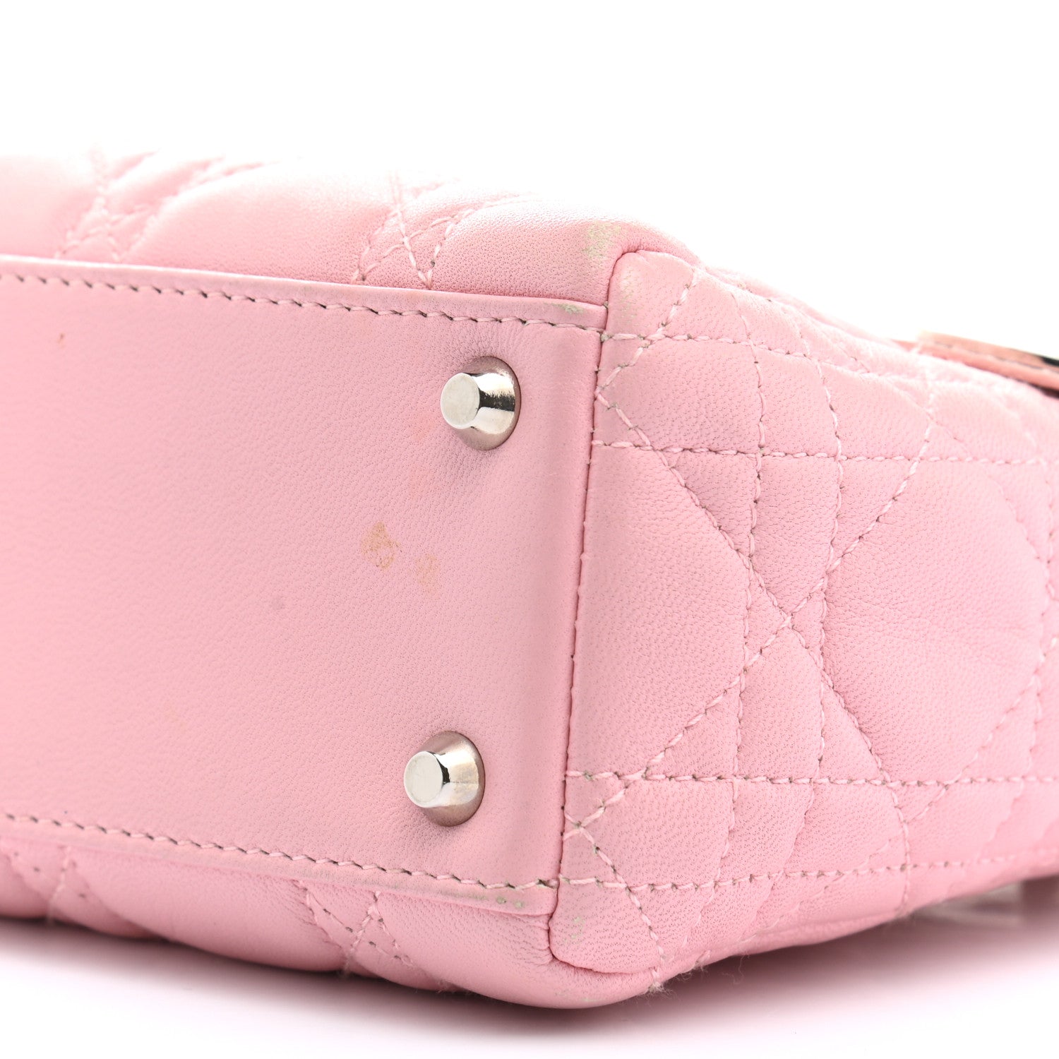 Christian Dior Lambskin Cannage Mini Lady Dior Rose Clair 9 of 17