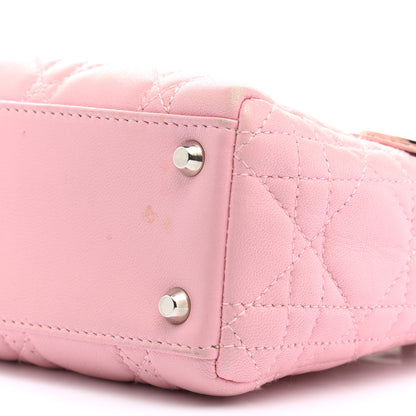 Christian Dior Lambskin Cannage Mini Lady Dior Rose Clair 9 of 17