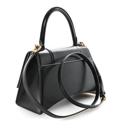Balenciaga Shiny Box Calfskin Small Hourglass Top Handle Bag Black 3 of 9