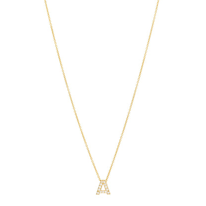 Roberto Coin 18K Yellow Gold Diamond Love Letter A Pendant Necklace 1 of 5