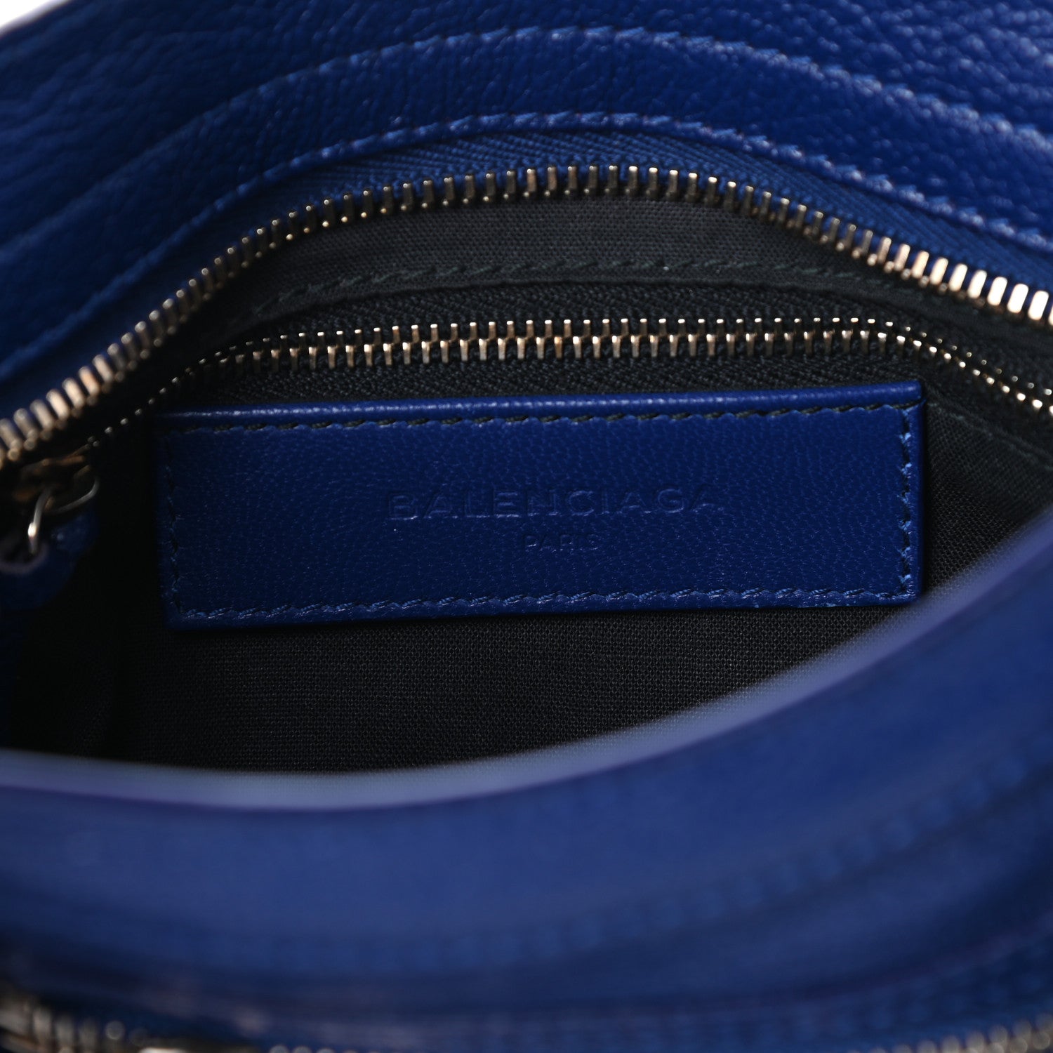 Balenciaga Chevre Gold Metallic Edge Hardware Mini City Bleu Roi 6 of 8