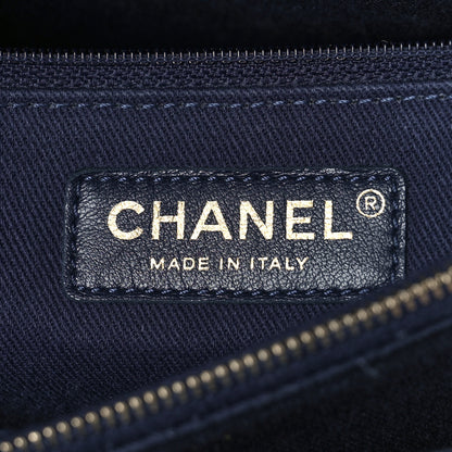 Chanel Aged Calfskin Chevron Quilted Small Coco Handle Flap Navy 7 of 11