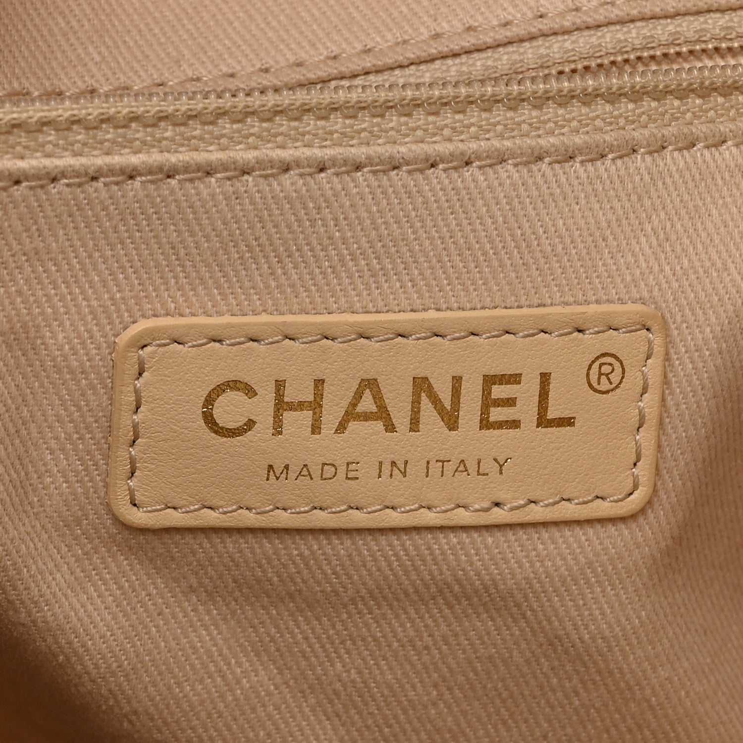 Chanel Canvas Large Deauville Backpack Light Beige 6 of 10