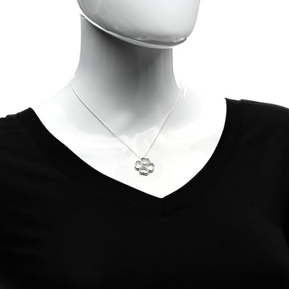 Tiffany Sterling Silver Four Hearts Clover Pendant Necklace 2 of 7