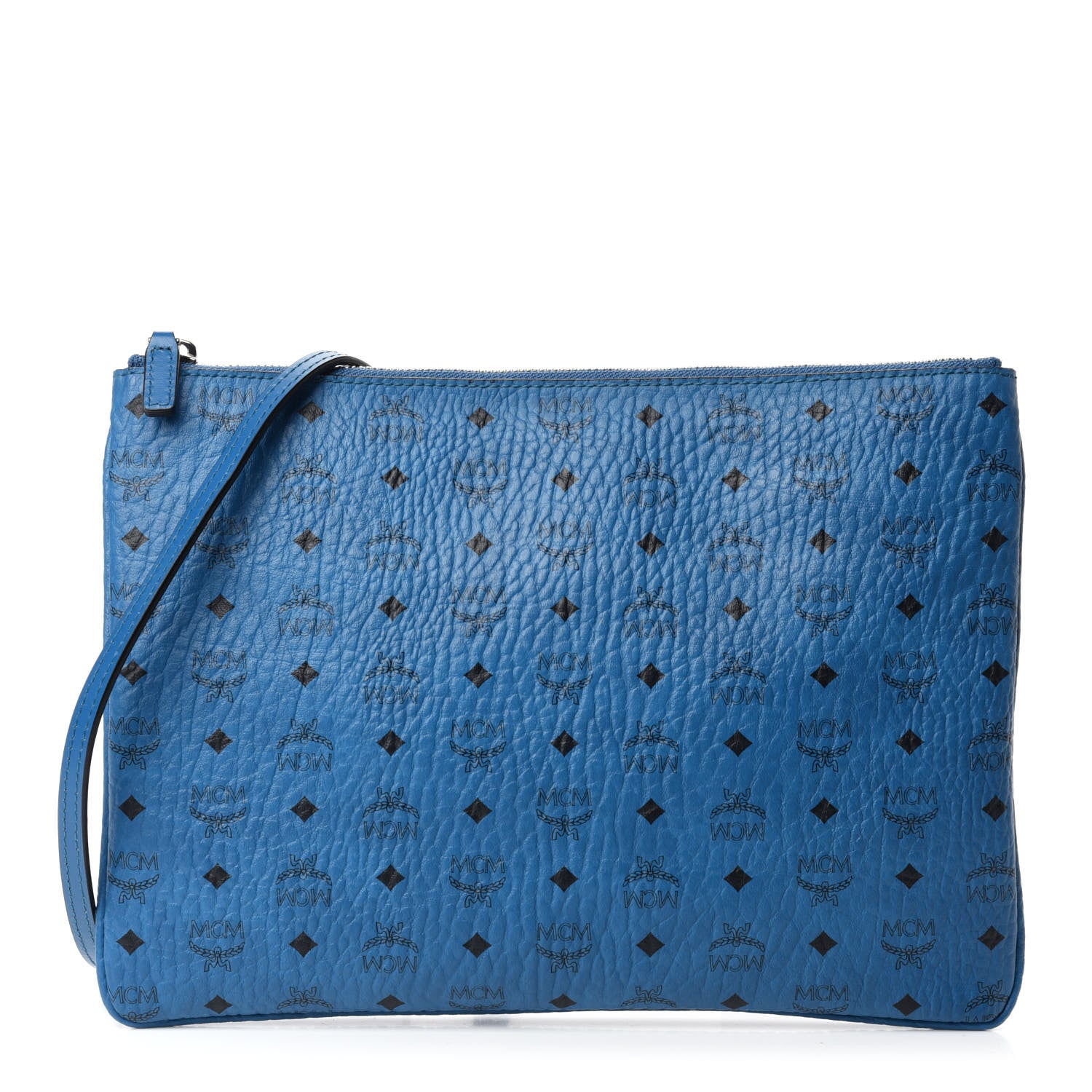 MCM Visetos Medium Crossbody Pouch Blue 1 of 11