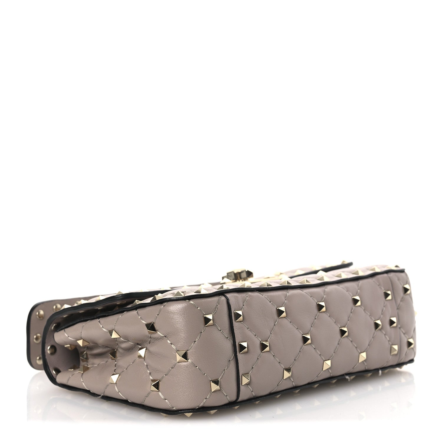 Valentino Garavani Lambskin Small Rockstud Spike Shoulder Bag Poudre 4 of 10