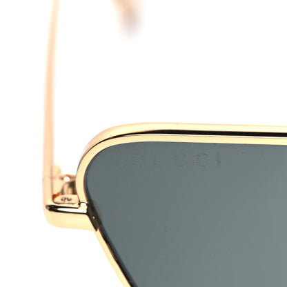 Gucci Rectangular Sunglasses GG0538S Gold Black 7 of 7