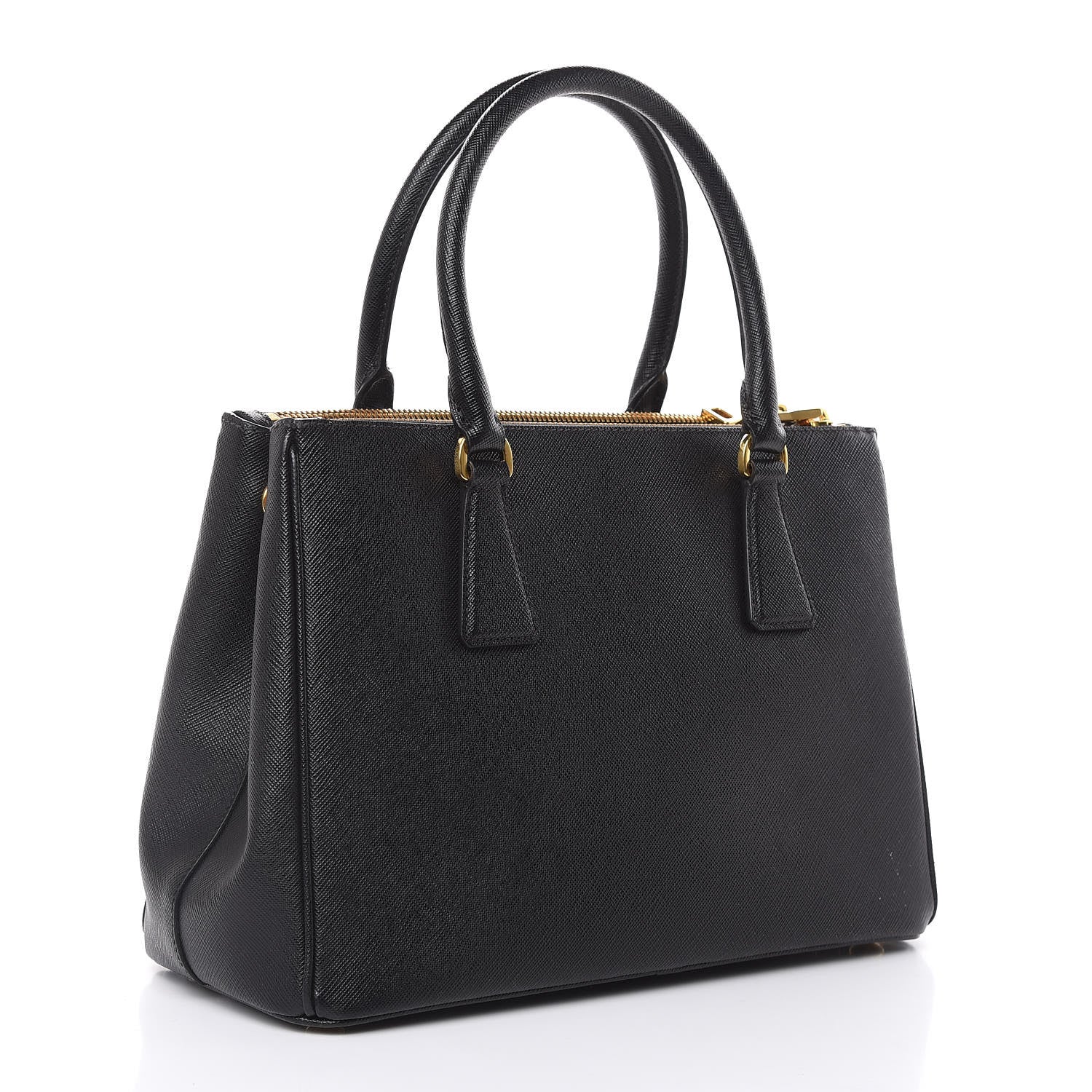Prada Saffiano Small Galleria Double Zip Tote Black 3 of 17