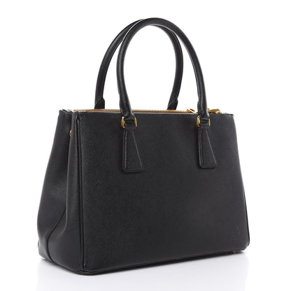 Prada Saffiano Small Galleria Double Zip Tote Black 3 of 17